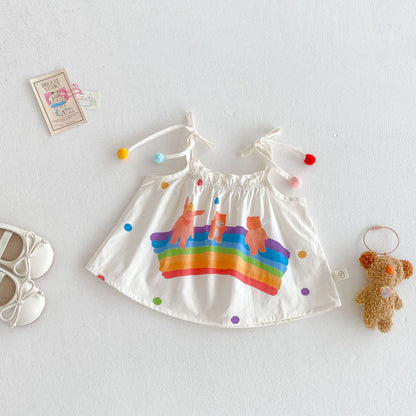 【BABY&KID】夏新作 レインボーセットアップSK080602
