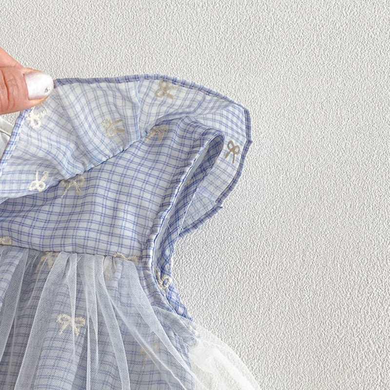 【BABY】夏新作蝶結び刺繍ロンパースSK105704