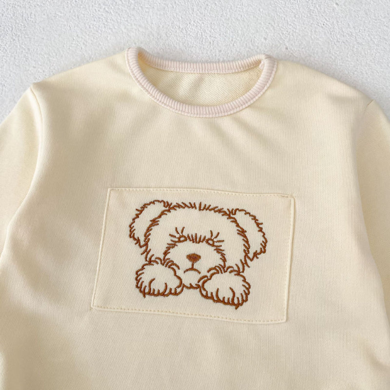 【BABY】かわいいくまさん長袖ロンパースSK093003