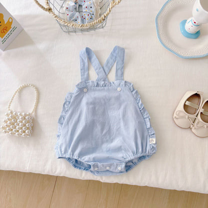 【BABY】夏新作 サロペットロンパース＆いちご刺繍ブラウスSK082609