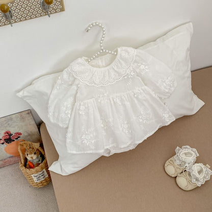 【BABY】おしゃれジャガード丸首ロンパースSK104104