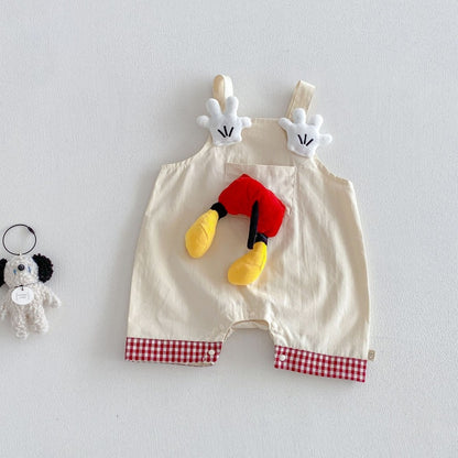 【BABY&KID】夏新作立体カートゥーンサロペットショートパンツ、総柄タンクトップSK105615