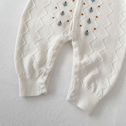 【BABY】刺繍ニットカバーオールSK100706
