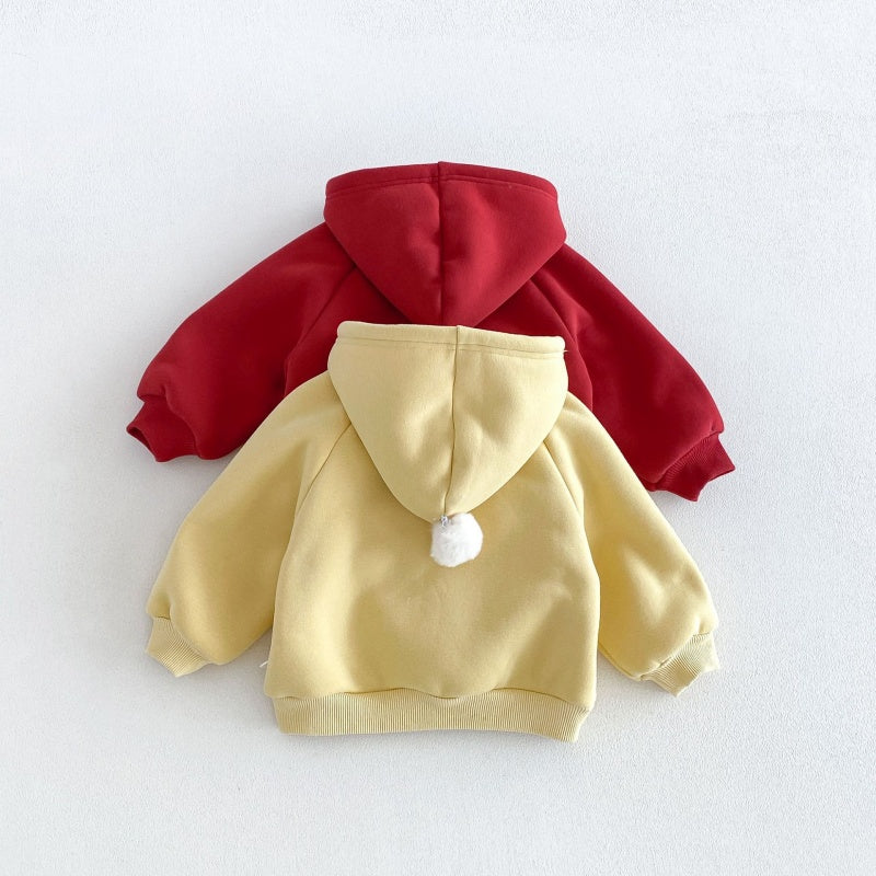 【BABY&KID】冬新作カートゥーンワッペンフード付きトレーナーSK108522