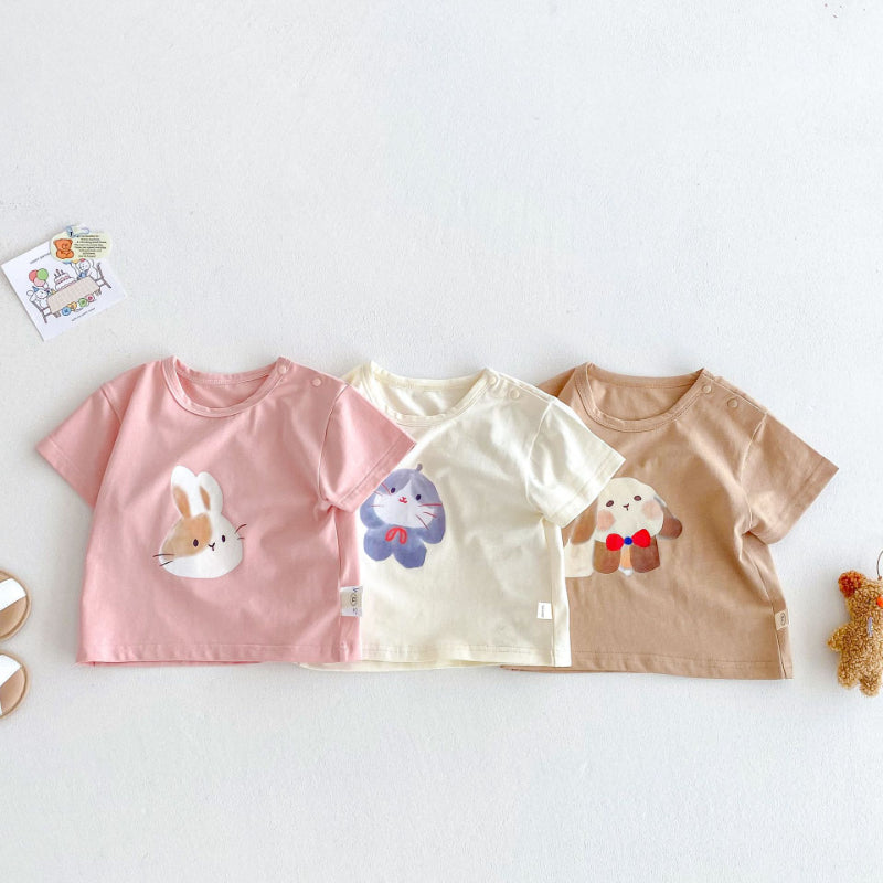 【BABY&KID】夏新作 アニマルプリント半袖シャツSK072002