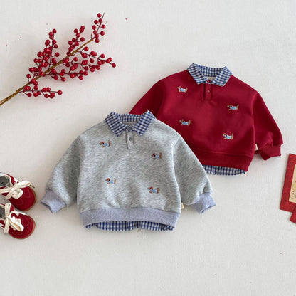 【BABY&KID】冬新作フリルカラーあったかトレーナーSK103032