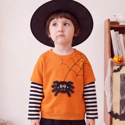 【BABY&KID】クモプリントラウンドネックセットアップSK107308