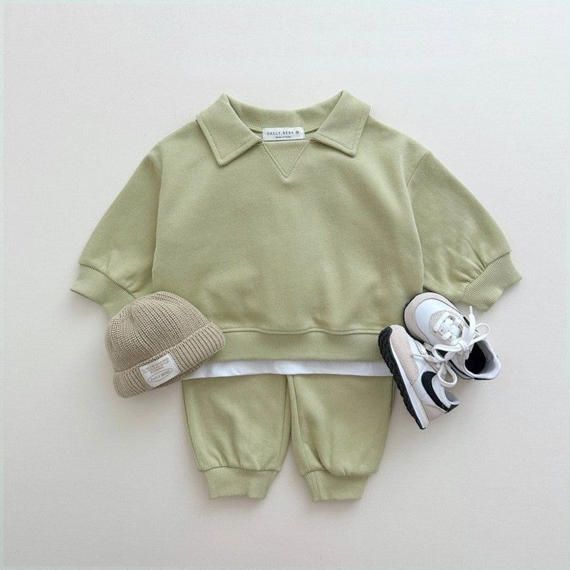 【BABY&KID】韓国風無地セットアップSK030315