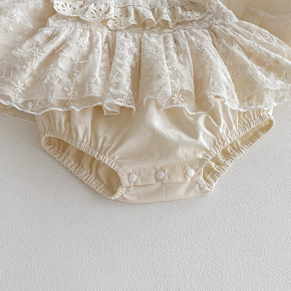 【BABY】レース刺繍プリンセスロンパースSK101102