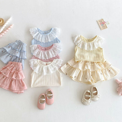 【BABY&KID】夏新作 刺繍カラーシャツ、バルーンパンツSK080617