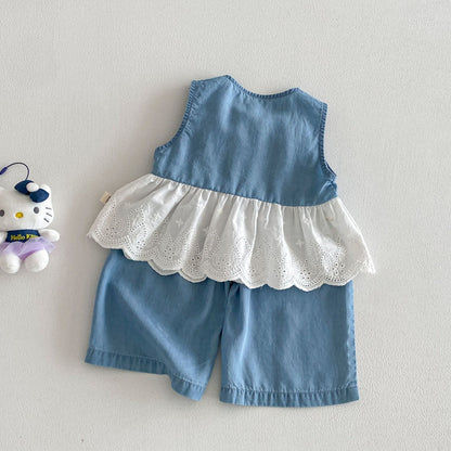 【BABY&KID】夏新作 フリルデザインセットアップSK105110