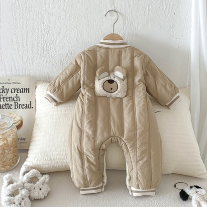【BABY】冬新作くまさん裏起毛カバーオールSK102716