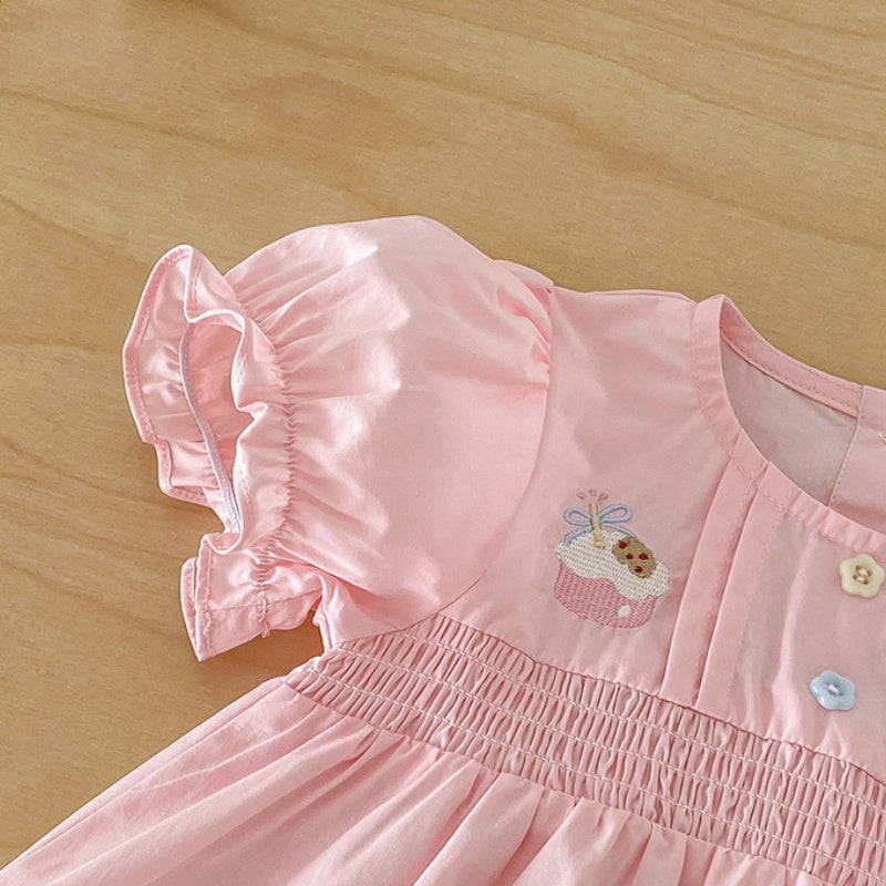 【BABY】夏新作パフスリーブワンピースSK104517