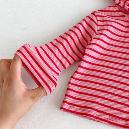 【BABY&KID】ボーダーフーディ、りんごサロペットSK100840