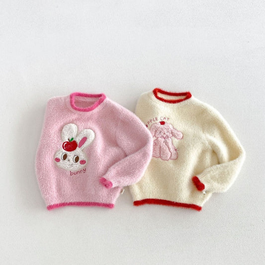 【BABY&KID】冬新作カートゥーン刺繍ニットSK108512