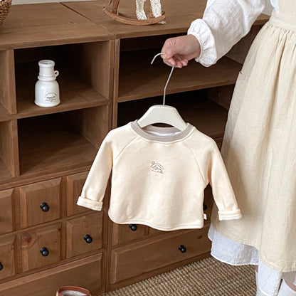 【BABY&KID】冬新作おうち刺繍裏起毛スウェットSK102516