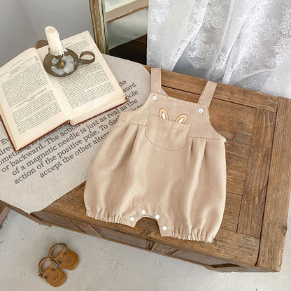 【BABY】夏新作 ウサギ耳刺繡可愛いサロペットSK061713