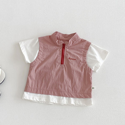 【BABY】夏新作ワークテイストセットアップSK104516