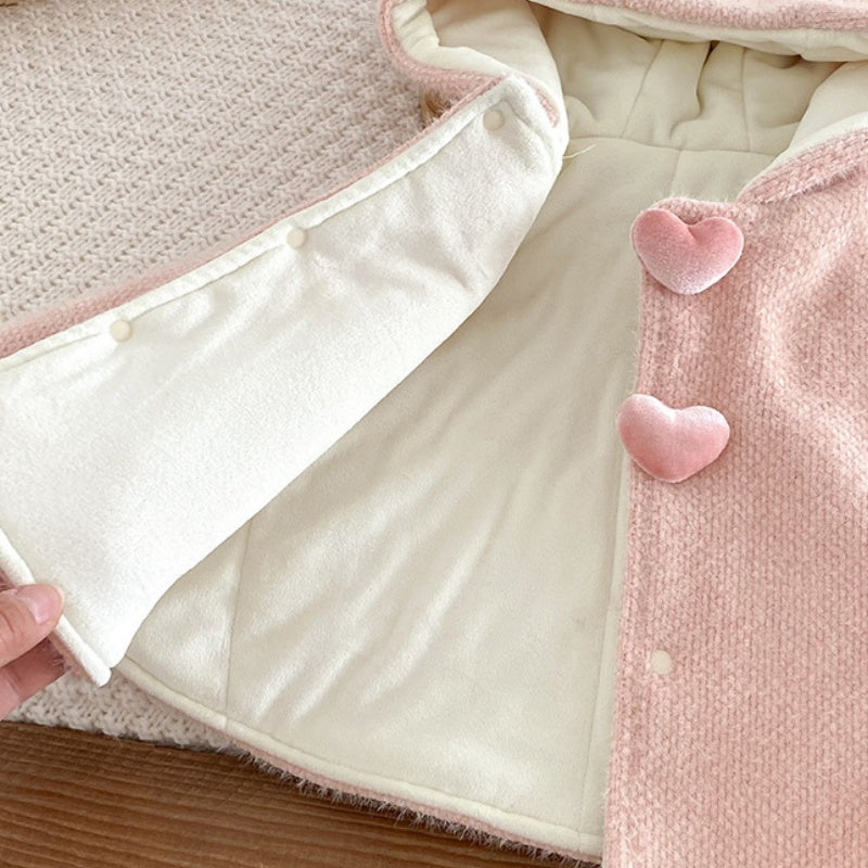 【BABY】うさ耳裏起毛あったかポンチョSK102934