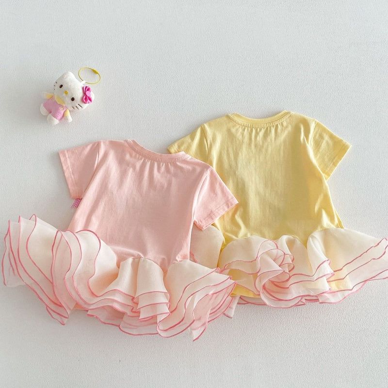 【BABY&KID】夏新作プリントチュールワンピースSK105520