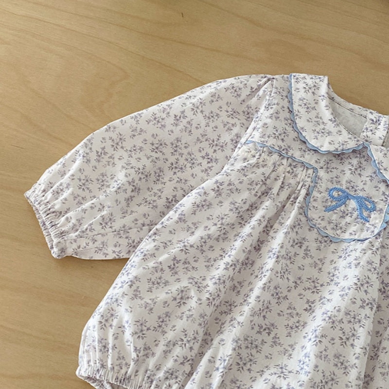 【BABY】小花柄コットンロンパースSK103409