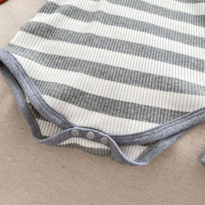【BABY&KID】夏新作 ストライプくまロンパース、セットアップSK072524