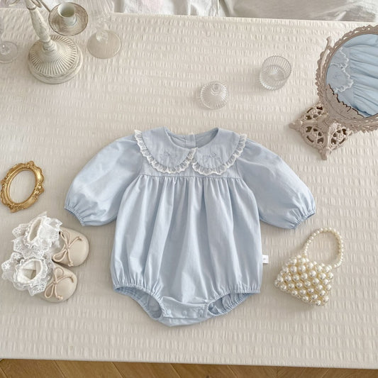 [BABY] Lace Frill Round Collar Romper SK104103
