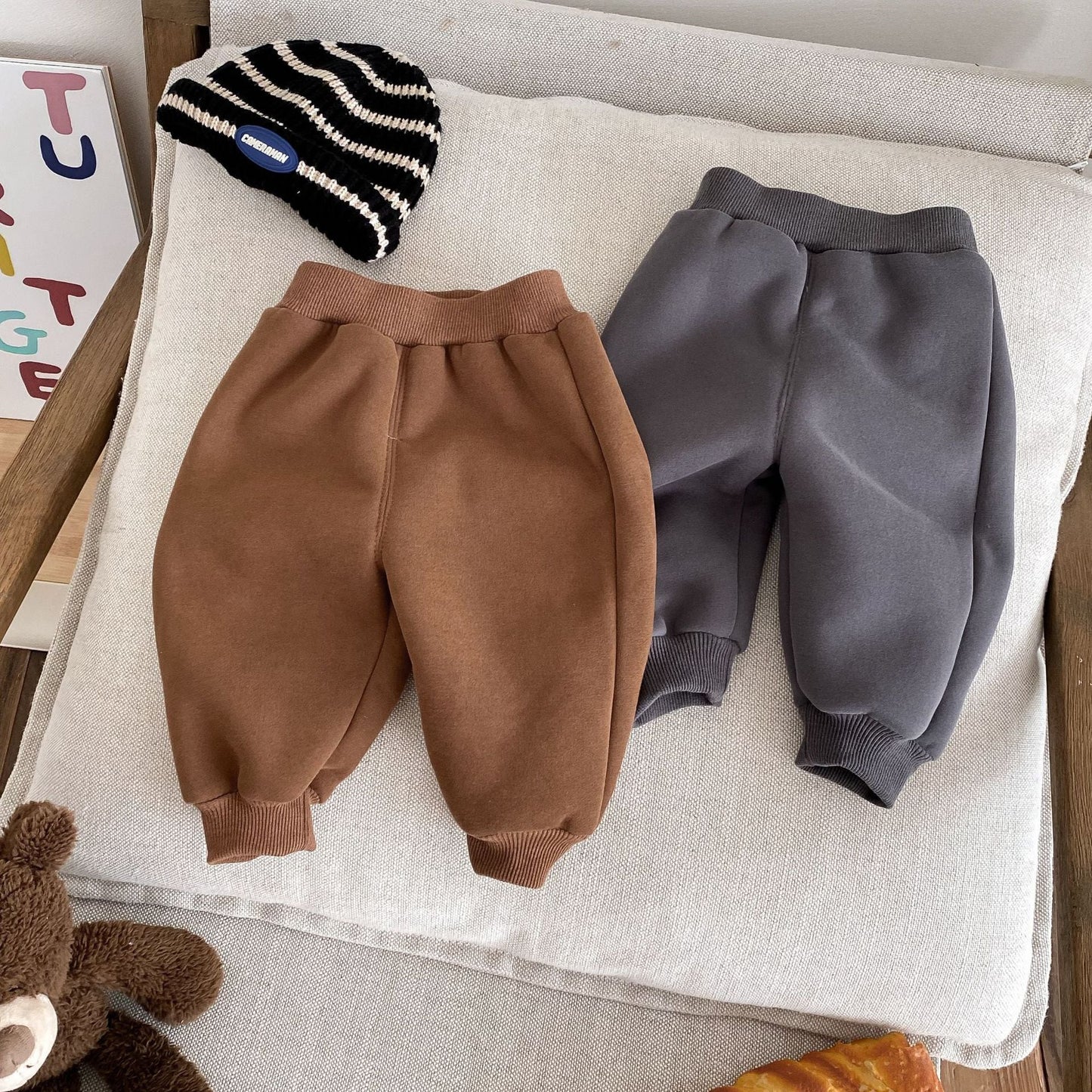 【BABY&KID】冬新作　ビッグアイズ裏起毛セットアップSK11367