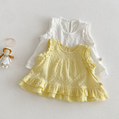 【BABY&KID】夏新作 無地ジャカードブラウス、デニムパンツSK105217