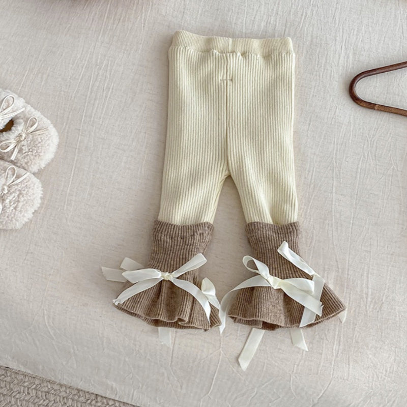 【BABY】冬新作リボンポケットウール中綿コートSK102727