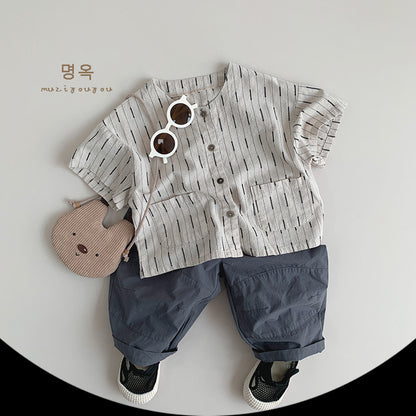 【BABY&KID】夏新作 韓国風ゆったりコットントップスSK080820