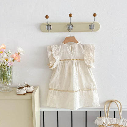 【BABY&KID】夏新作 フラワー刺繍ワンピースSK081609