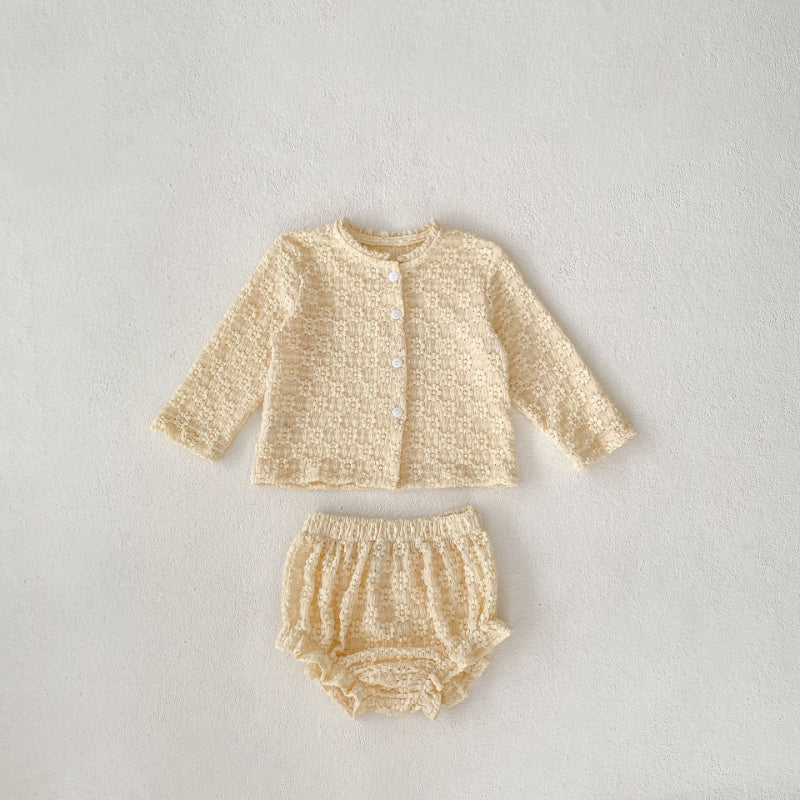 【BABY】花柄ジャカードセットアップSK100127