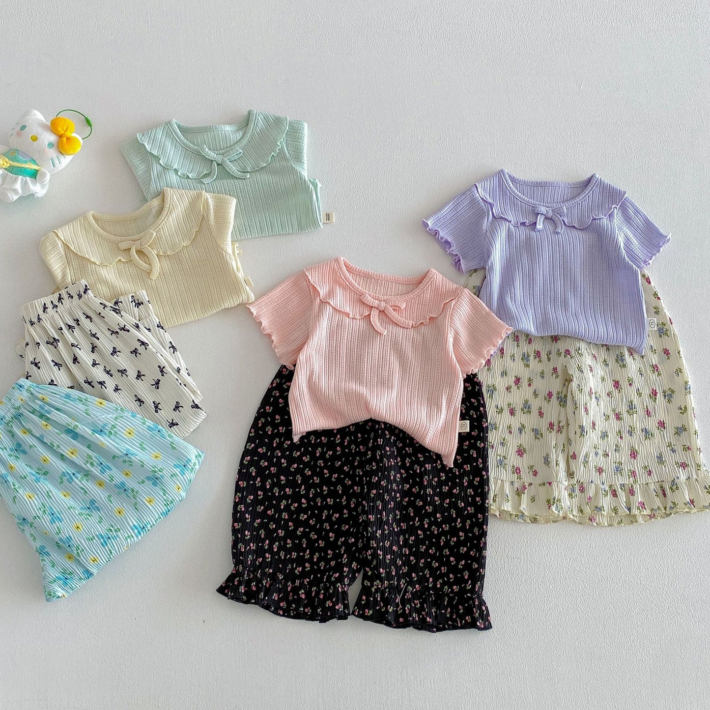 【BABY&KID】夏新作 丸襟無地TシャツSK105108