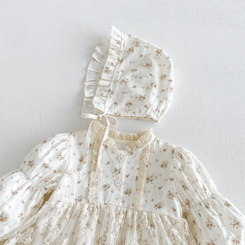 【BABY】レース小花柄ロンパースSK107903