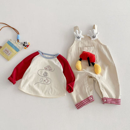 【BABY&KID】立体ドールカートゥーンサロペットパンツSK103520