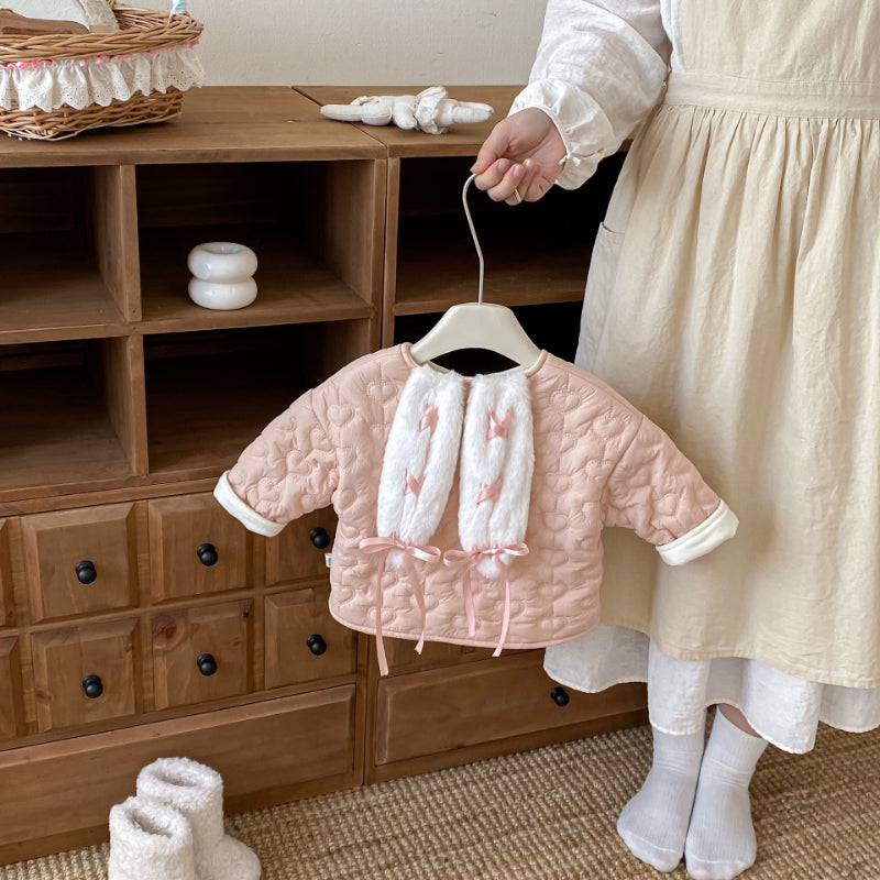 【BABY&KID】冬新作大きな耳付き中綿アウターSK102522