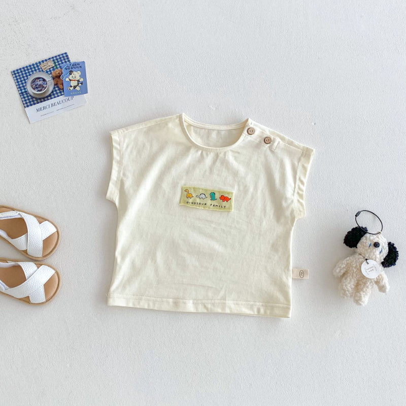 【BABY&KID】夏新作 恐竜刺繡カジュアルシャツSK072003