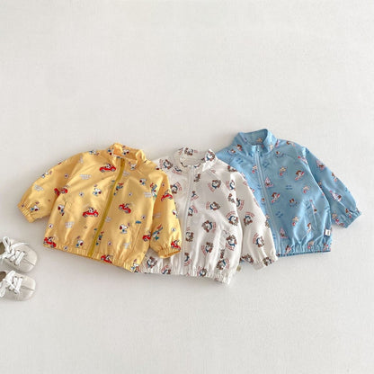 【BABY&KID】総柄わんちゃんジップパーカーSK104315