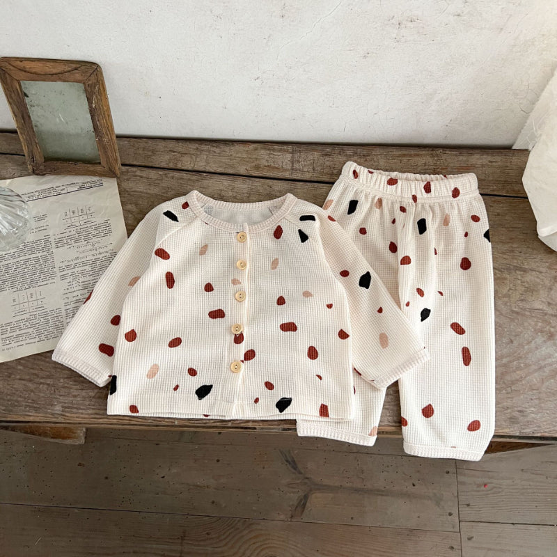 【BABY】ワッフルプリントセットアップSK010326