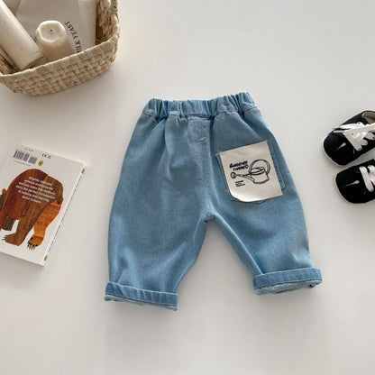 【BABY&KID】ワッペンカジュアルパンツSK100315
