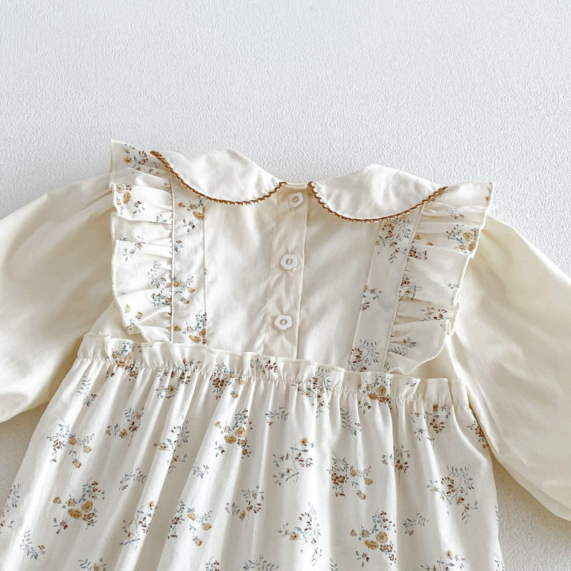 【BABY】小花柄フェイクレイヤードカバーオールSK107909
