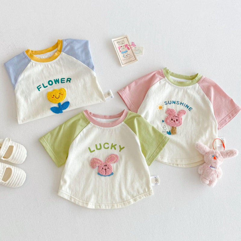 【BABY&KID】夏新作 カラーバリショートTシャツSK072006