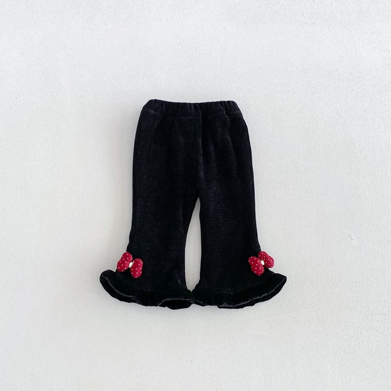 【BABY&KID】冬新作蝶結び裏起毛パンツSK108507