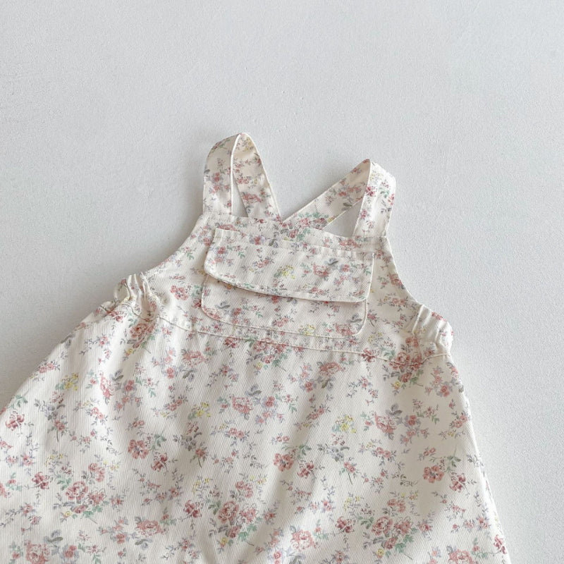 【BABY】花柄ポケットサロペット、トップスSK092532