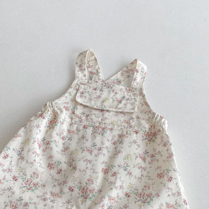 【BABY】花柄ポケットサロペット、トップスSK092532