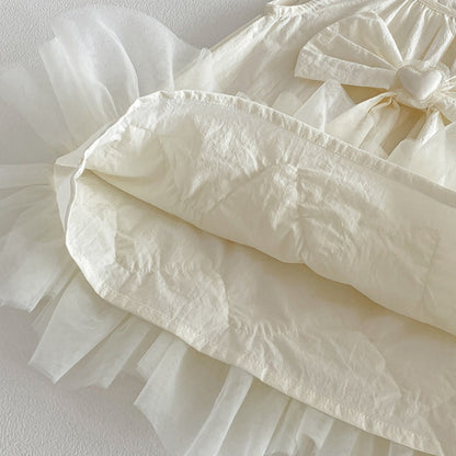 【BABY】夏新作蝶結びチュールノースリーブワンピースSK104520