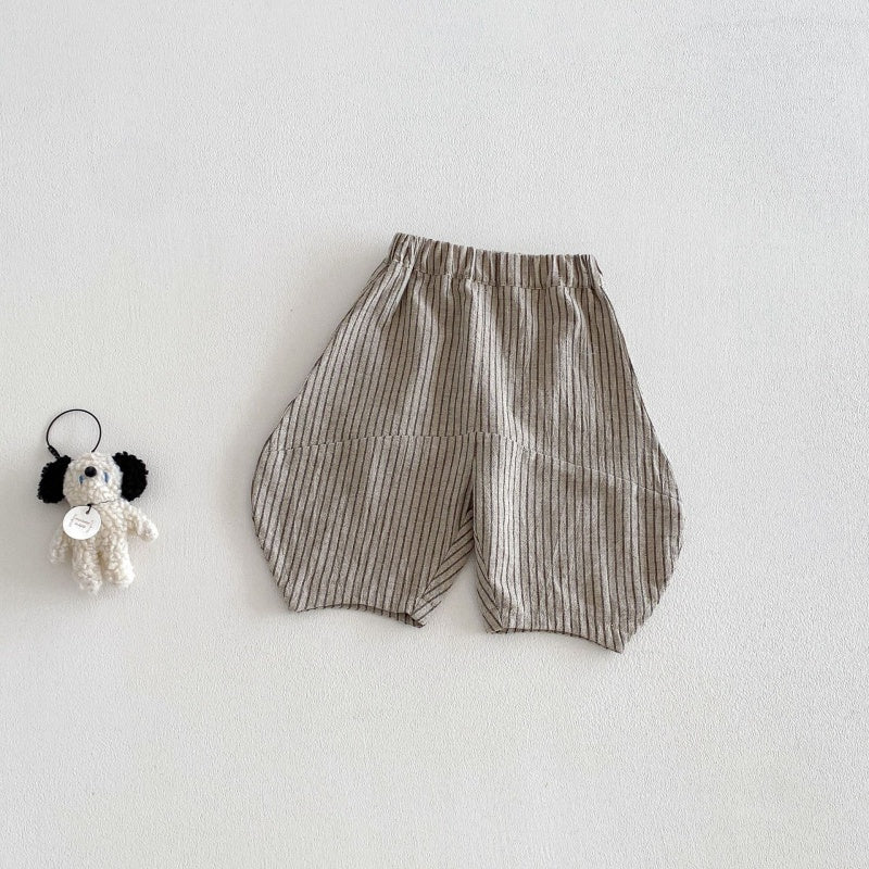 【BABY&KID】夏新作ストライプリラックスパンツ＆カートゥーンプリントシャツSK104622