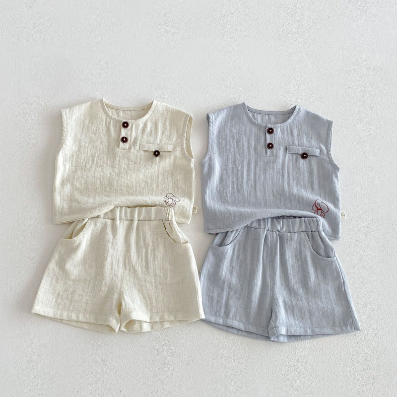 【BABY&KID】夏新作いぬプリントセットアップSK105606