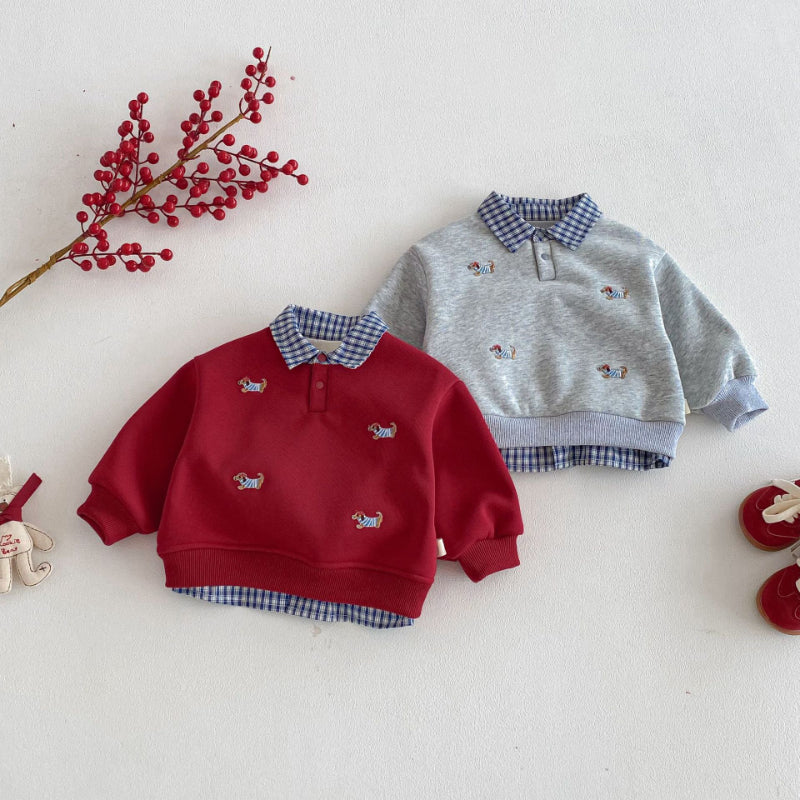 【BABY&KID】冬新作フリルカラーあったかトレーナーSK103032